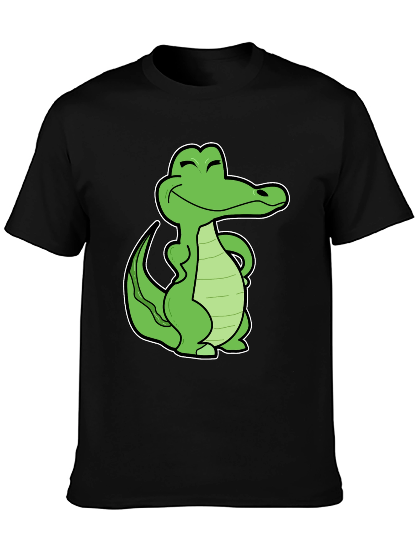 Cool Crocodile Graphic T-Shirt - Black
