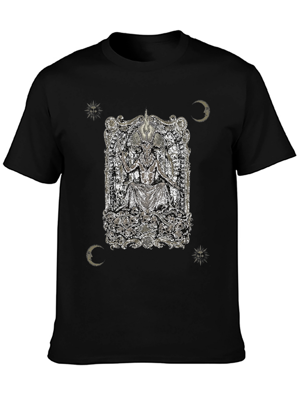 Occult Baphomet Graphic Tee - Black