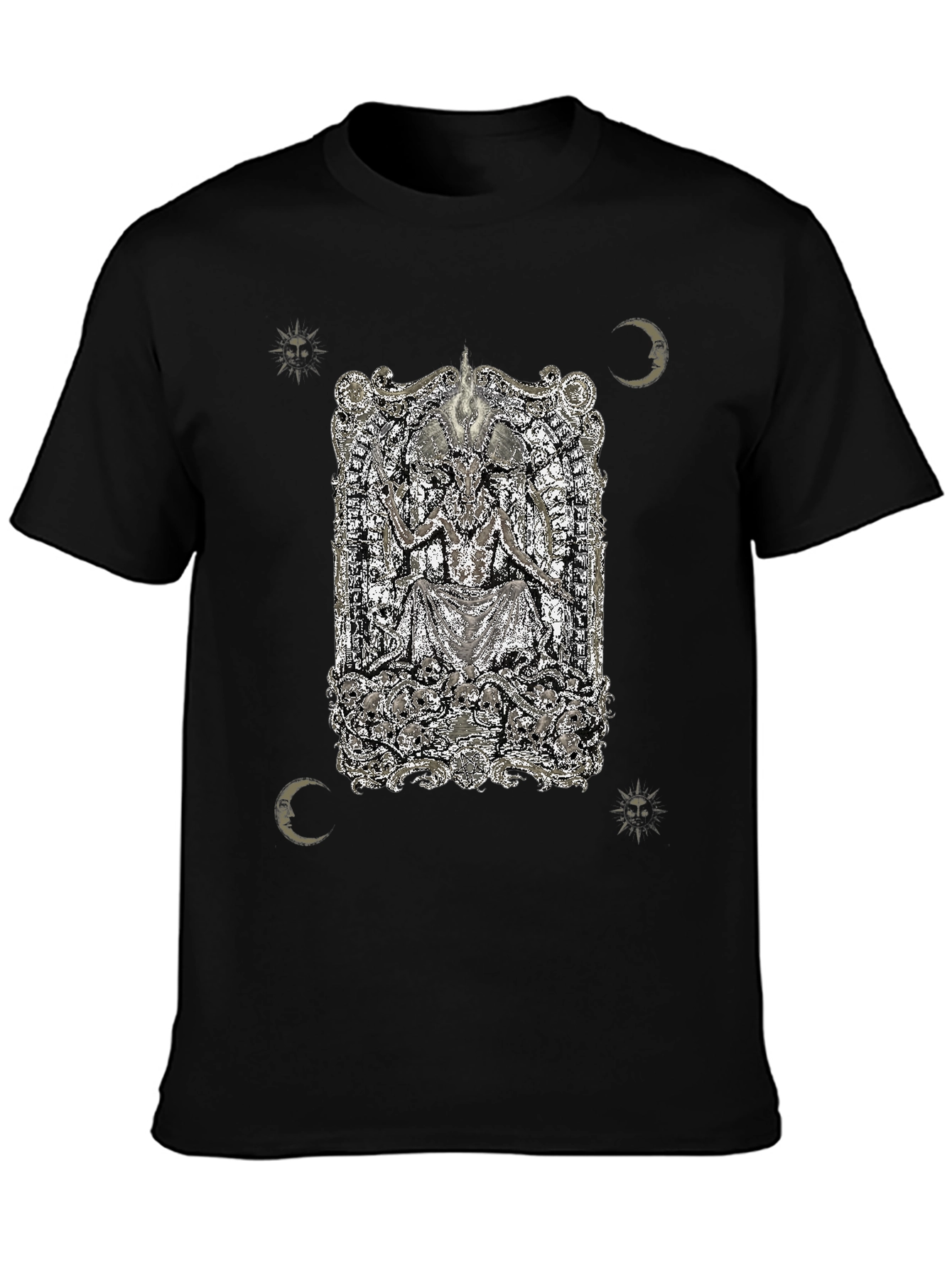 Occult Baphomet Graphic Tee - Black