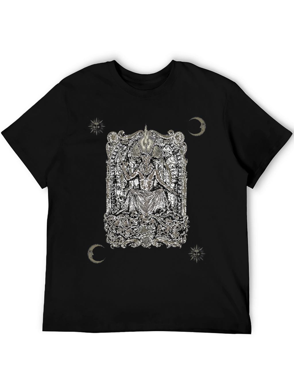 Occult Baphomet Graphic Tee - Black