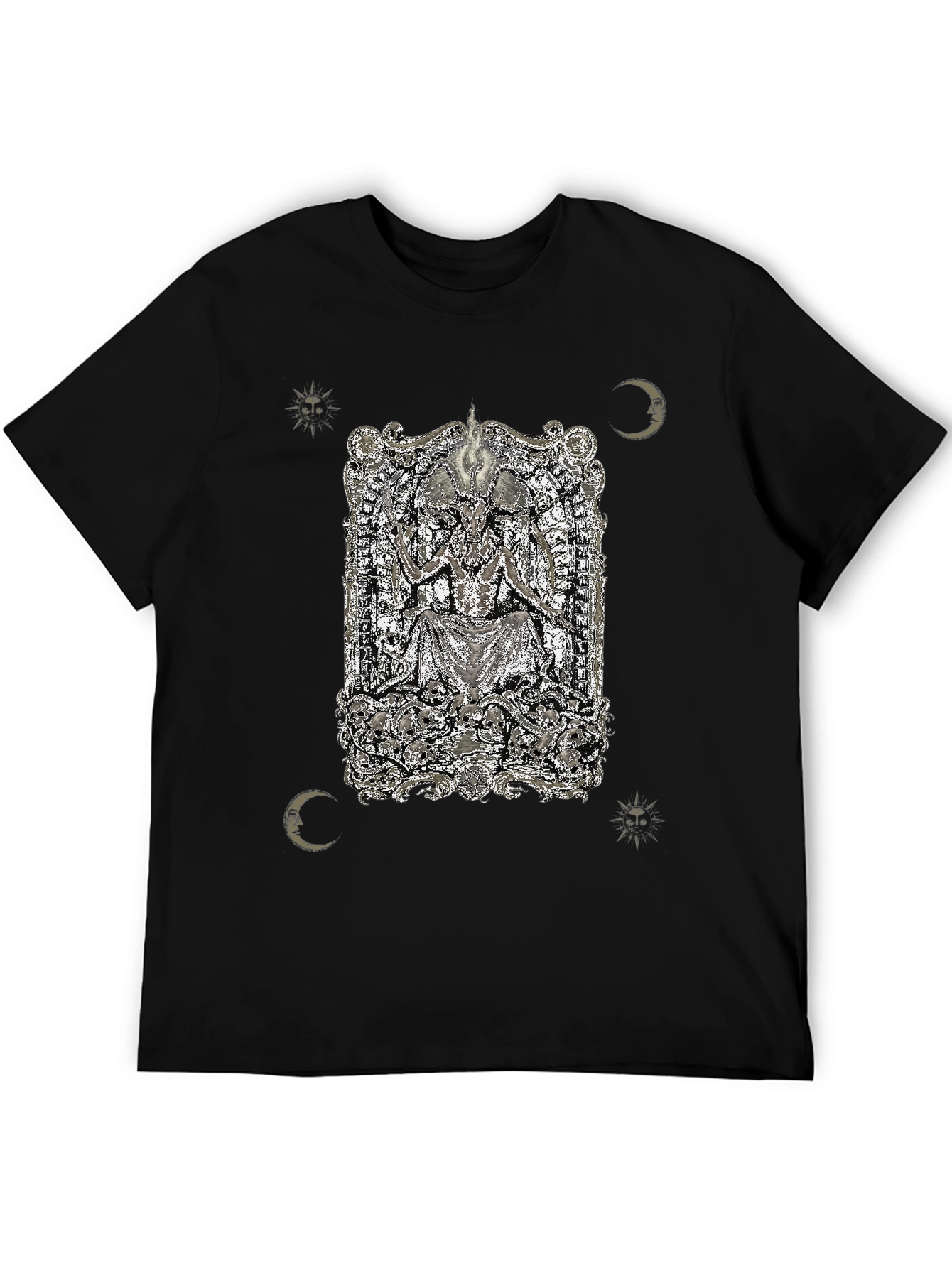 Occult Baphomet Graphic Tee - Black