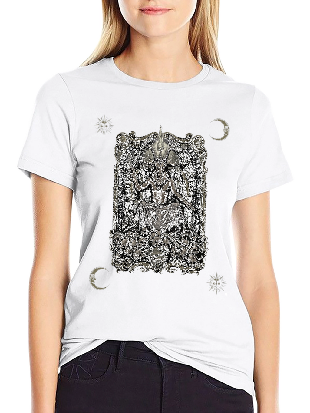 Occult Baphomet Graphic Tee - Black