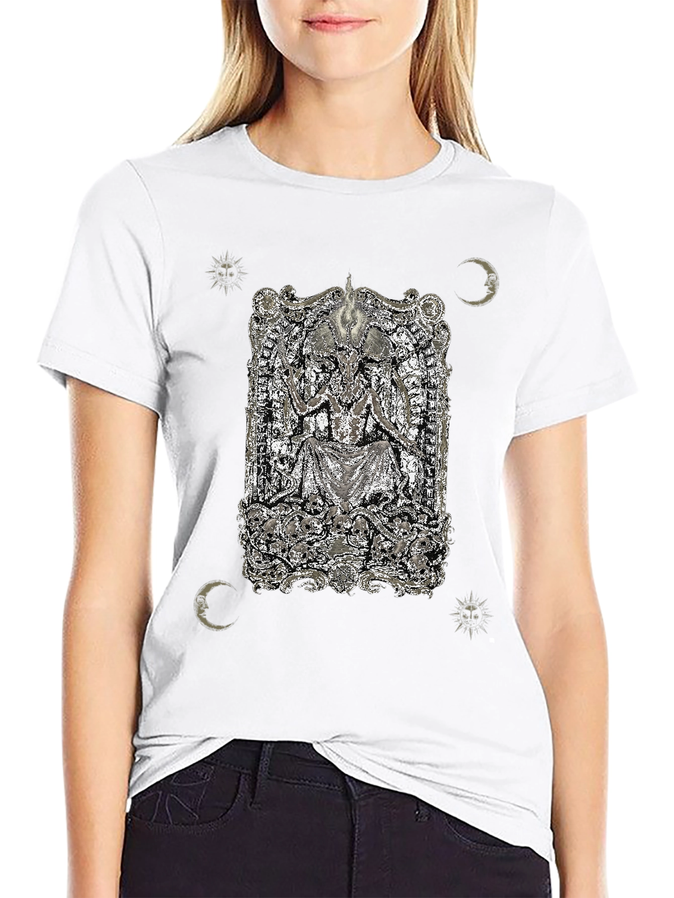 Occult Baphomet Graphic Tee - Black