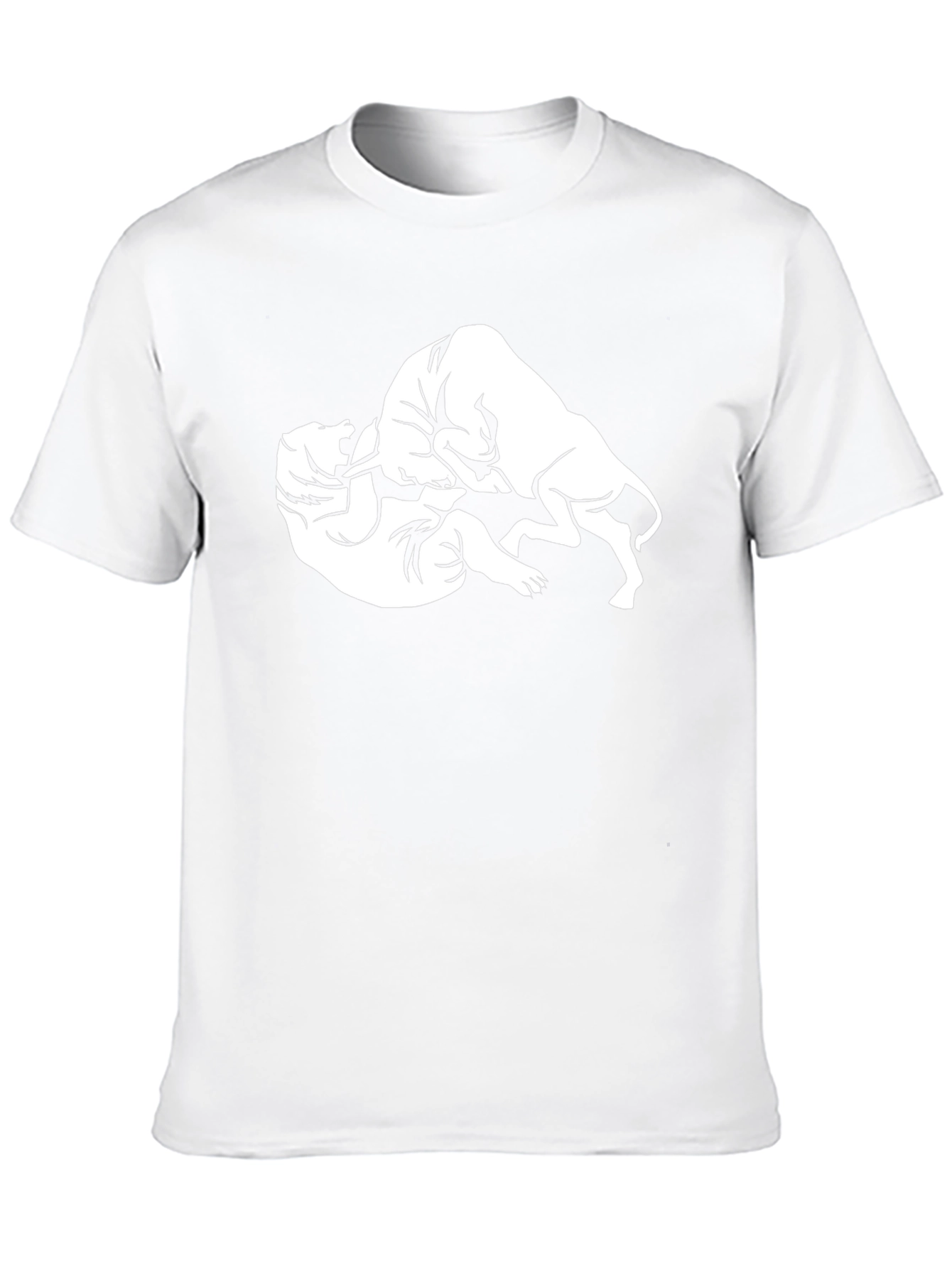 Bull vs Bear Graphic Tee - Black Cotton Blend
