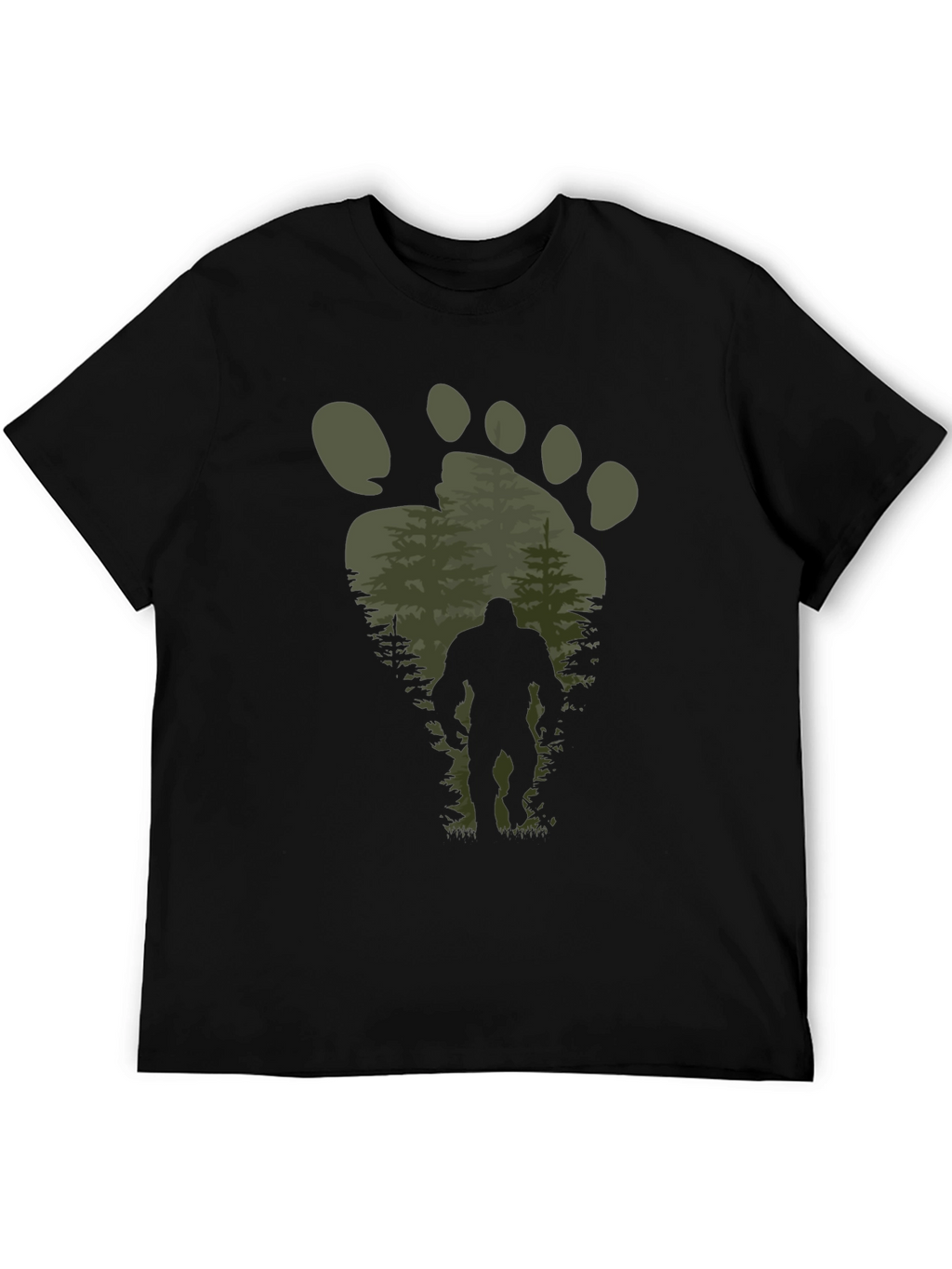 Bigfoot Footprint Graphic Tee - Black