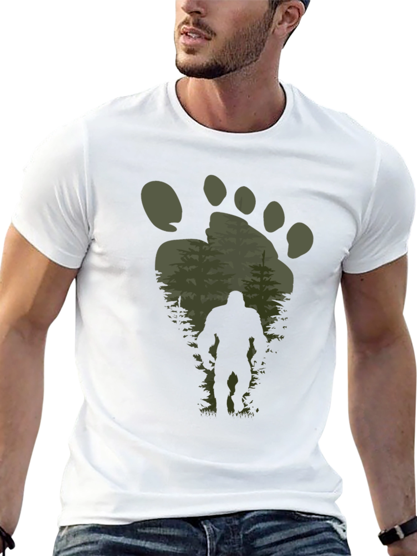 Bigfoot Footprint Graphic Tee - Black