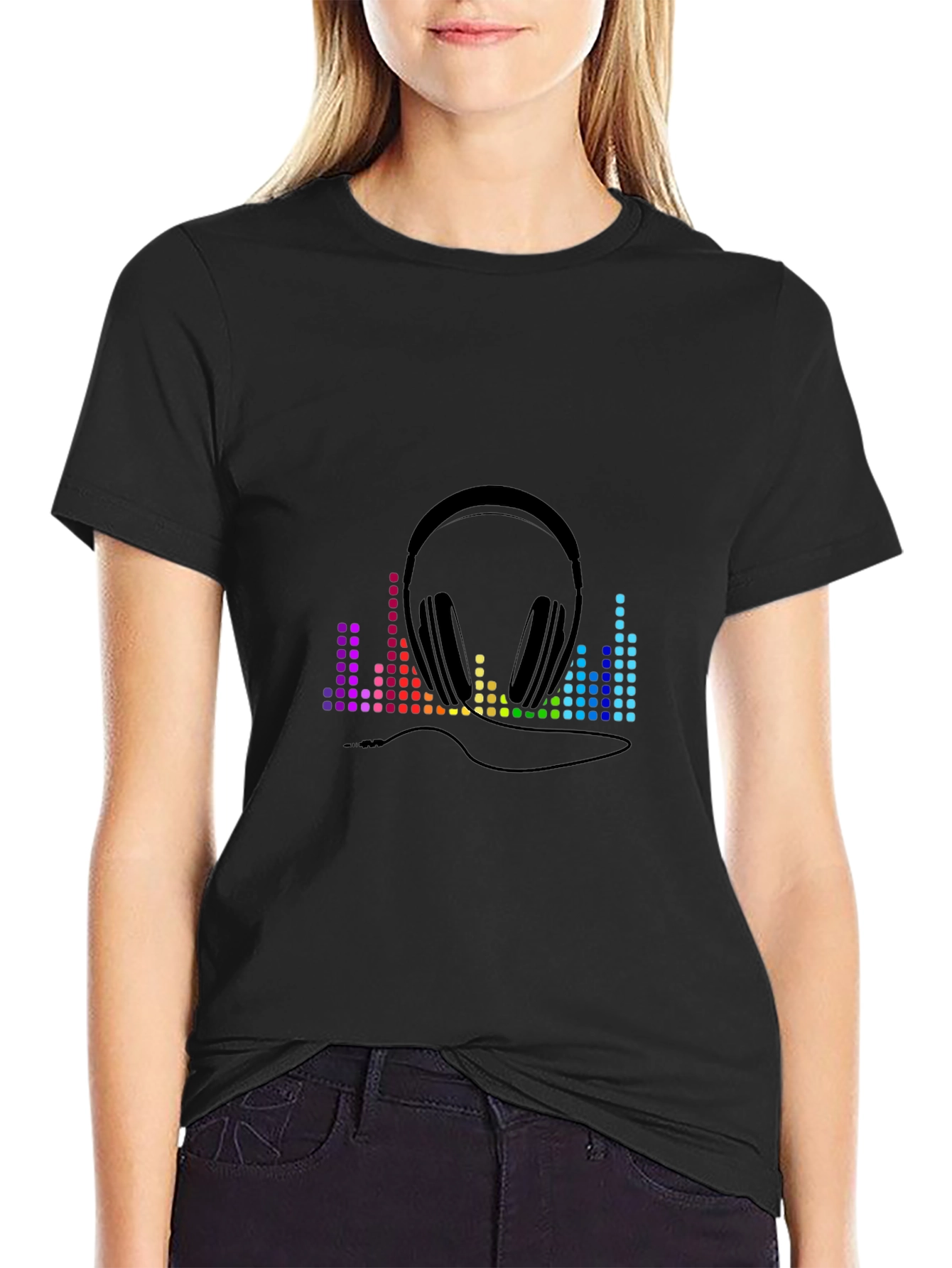 Music Lover Tee: Headphones & Equalizer
