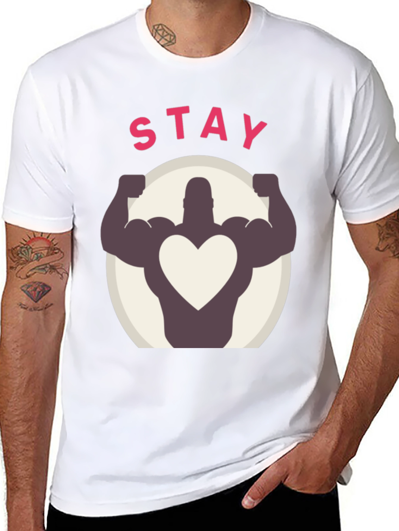 Stay Strong Heart Graphic Tee
