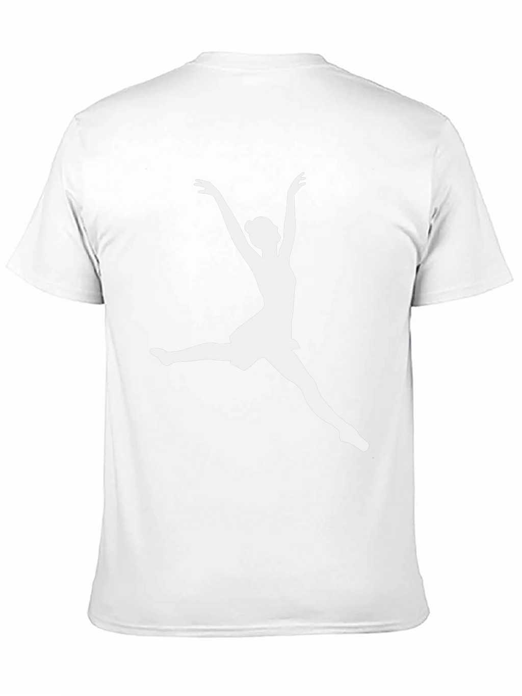 Dancer Silhouette Graphic Tee - Black Cotton Casual Shirt