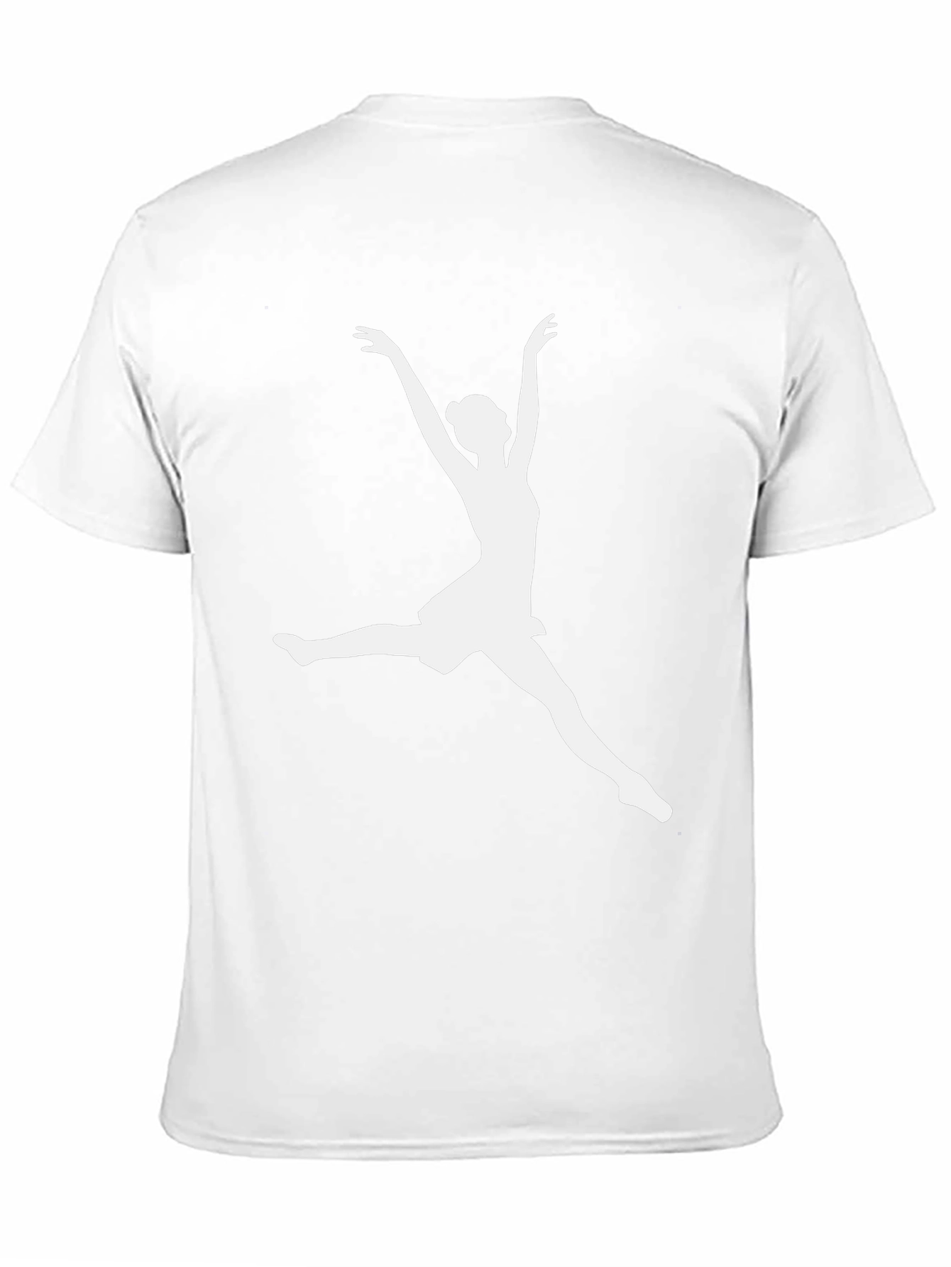 Dancer Silhouette Graphic Tee - Black Cotton Casual Shirt