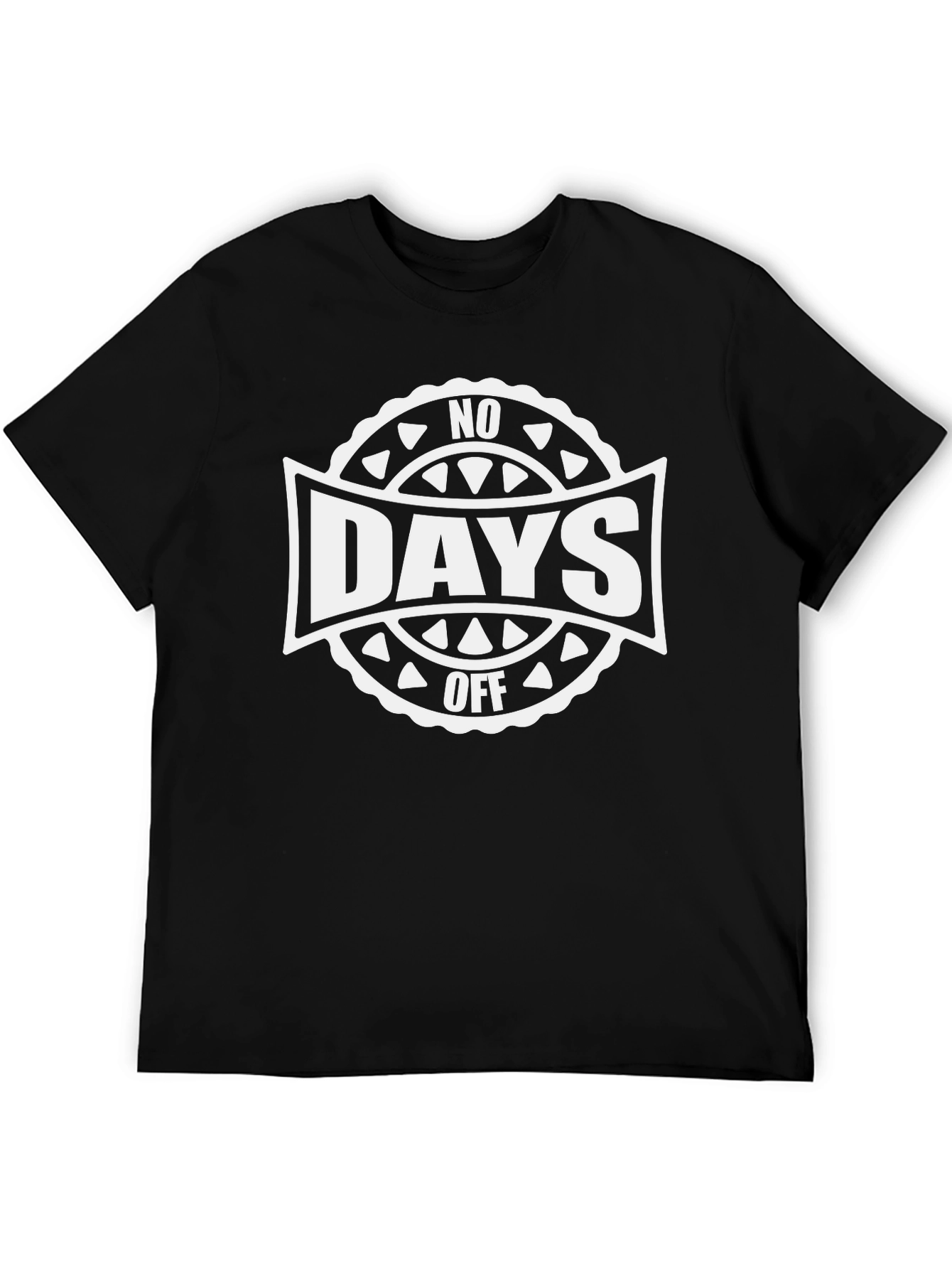 No Days Off Black Graphic Tee