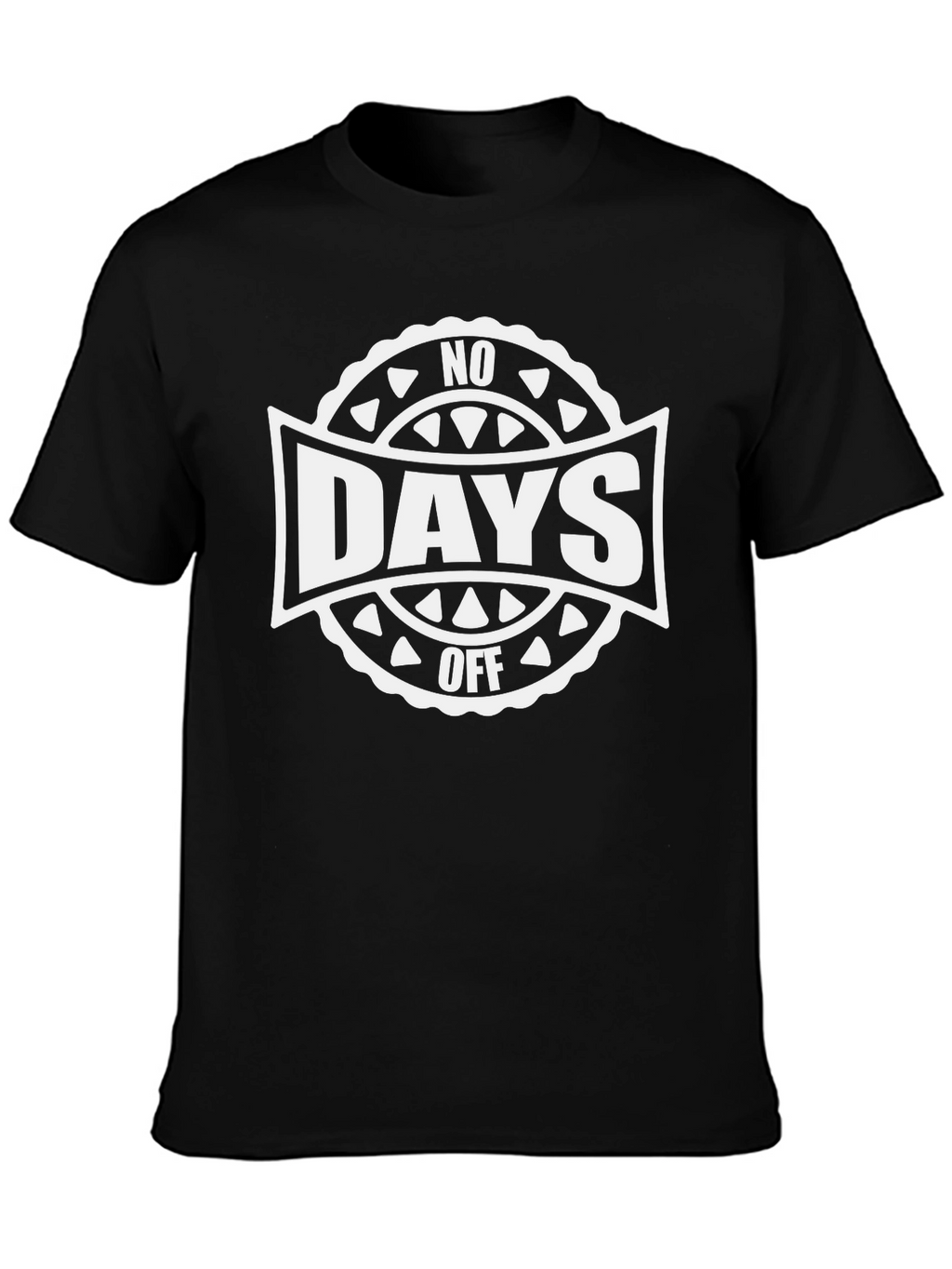 No Days Off Black Graphic Tee
