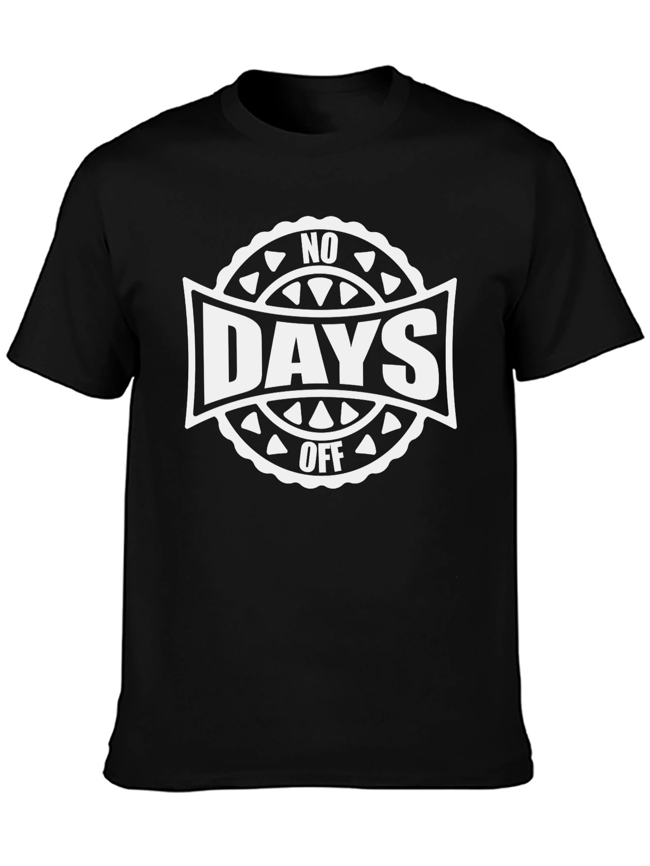 No Days Off Black Graphic Tee