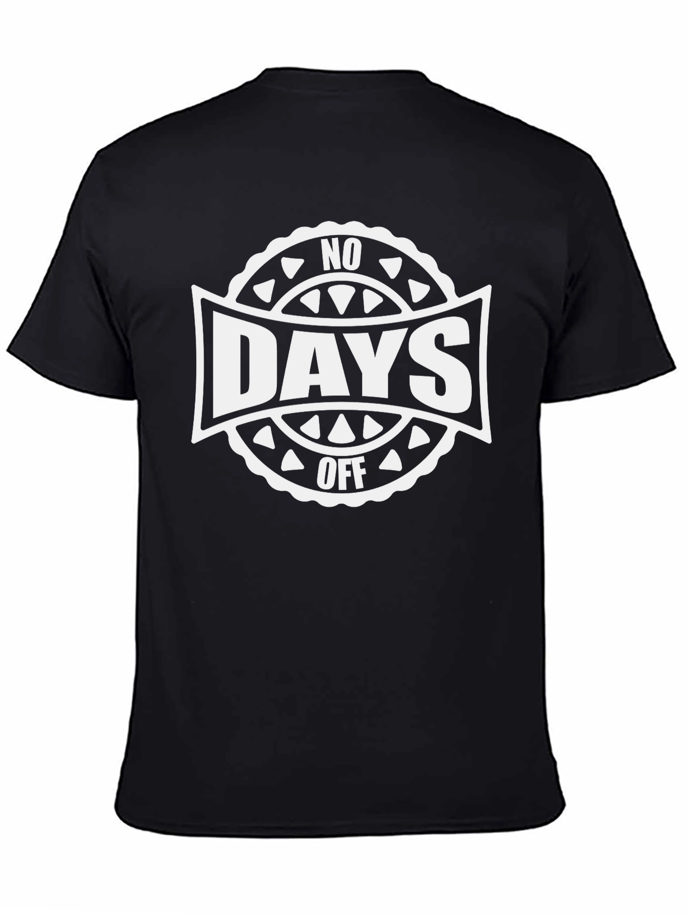 No Days Off Black Graphic Tee