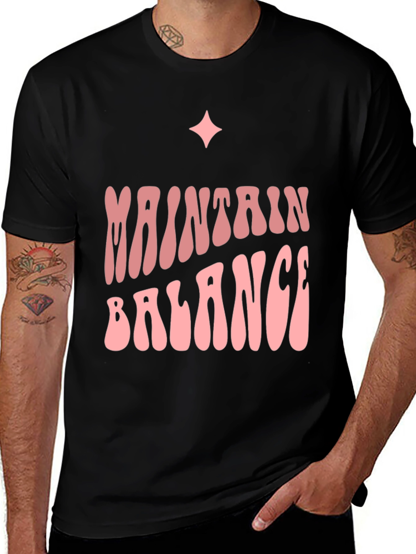 Maintain Balance Graphic Tee - Trendy Comfort