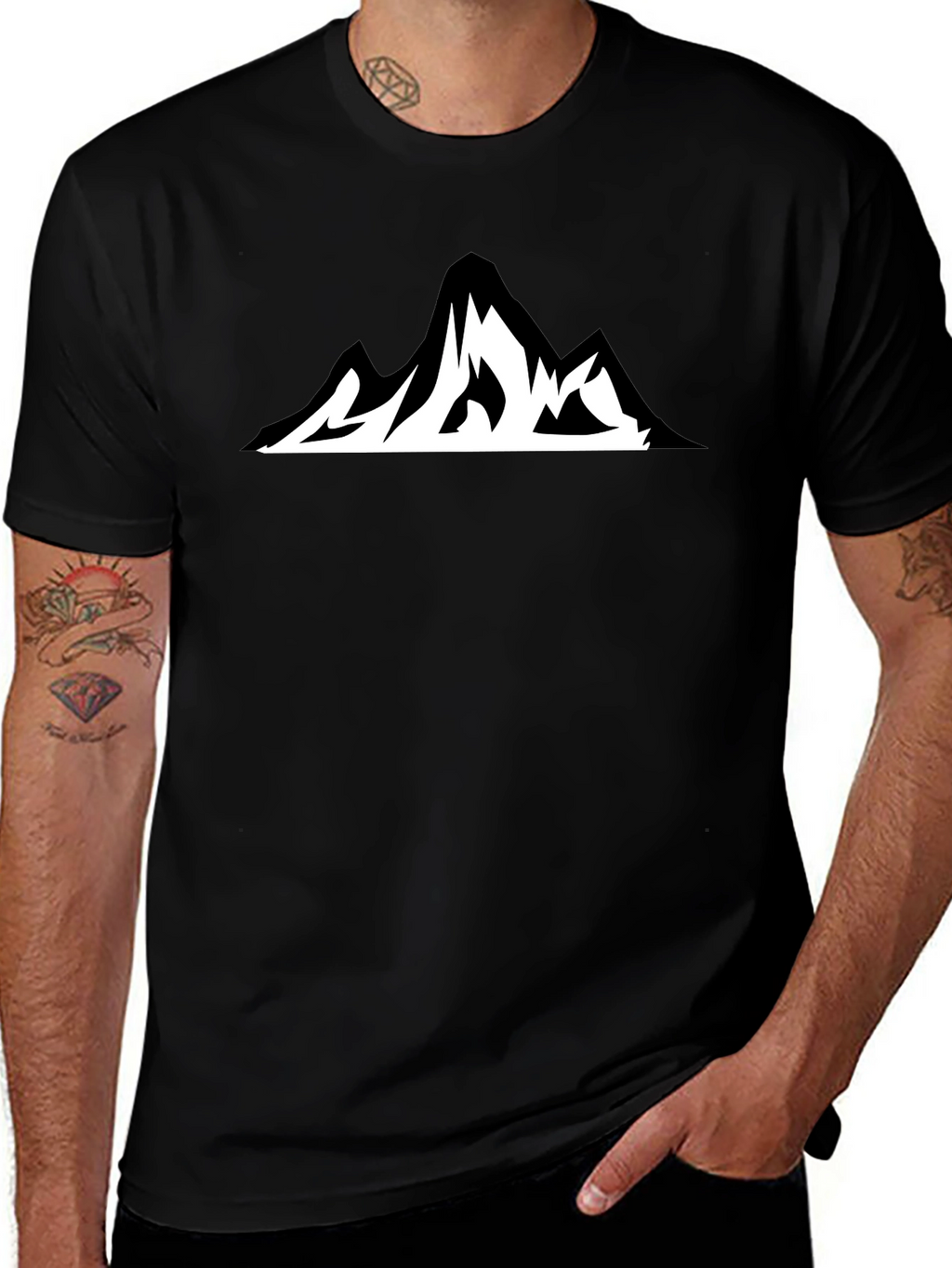 Mountain Graphic T-Shirt - Black