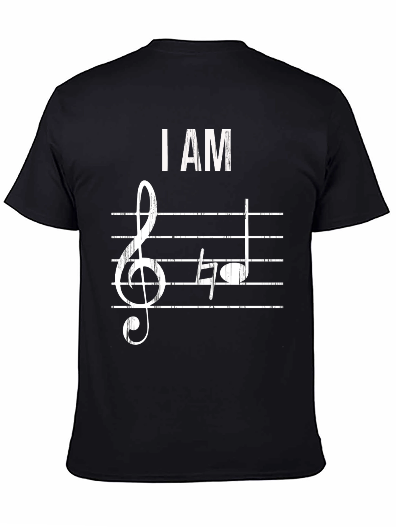 I Am Music T-Shirt - Treble Clef & Notes Design