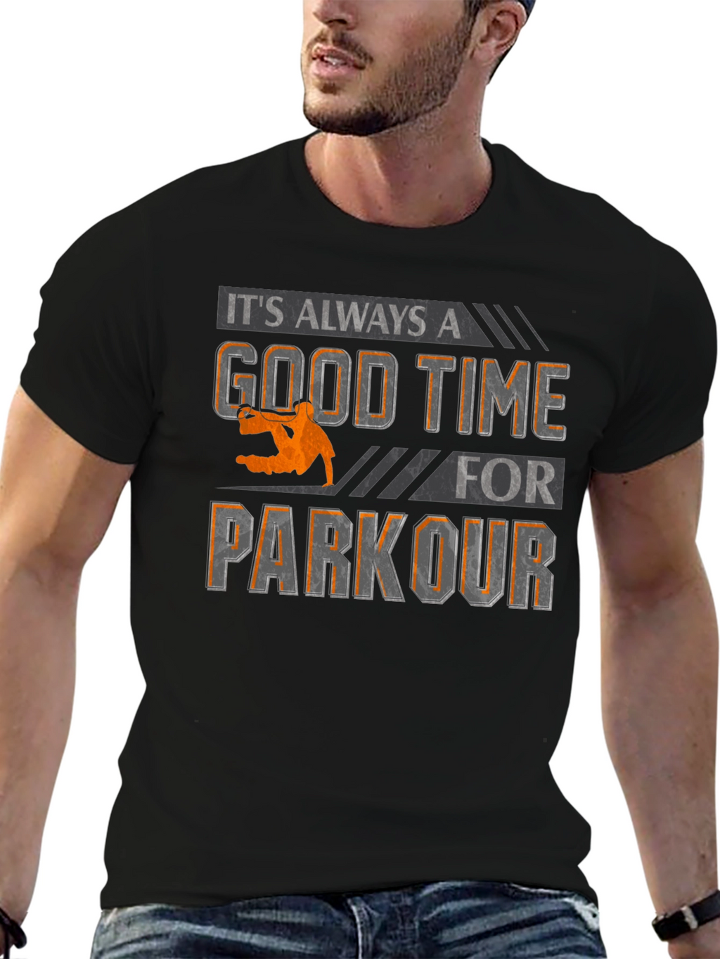 Parkour Time Graphic Tee - Urban Style