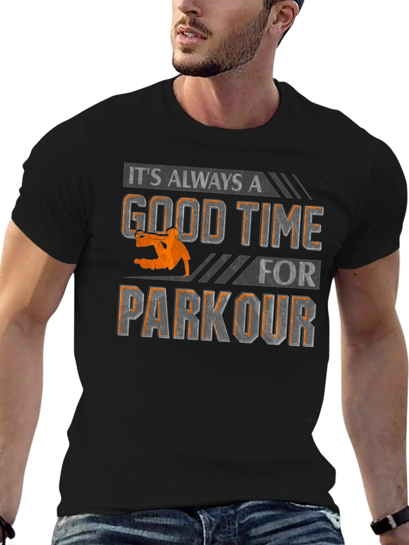 Parkour Time Graphic Tee - Urban Style