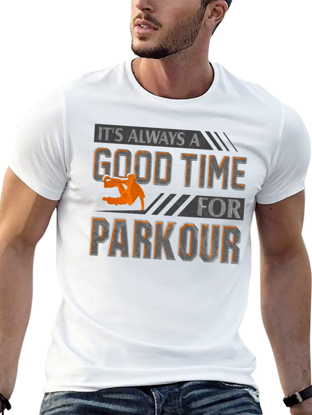Parkour Time Graphic Tee - Urban Style
