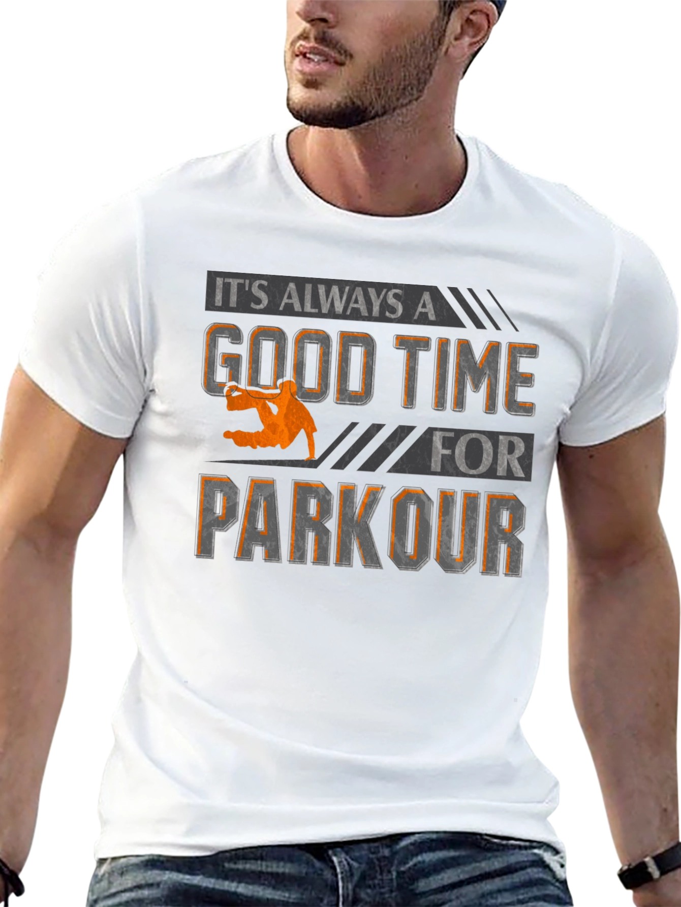 Parkour Time Graphic Tee - Urban Style