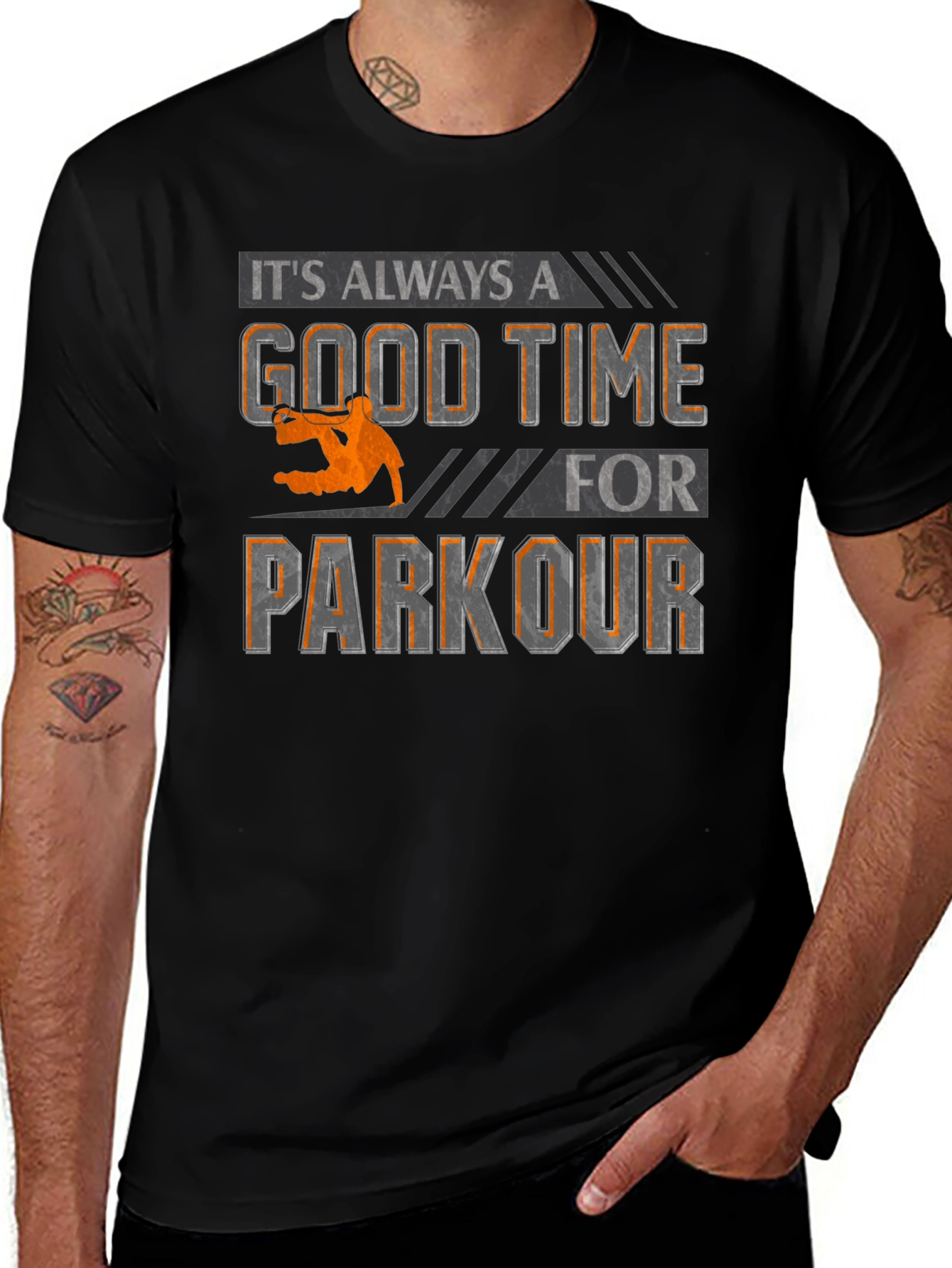 Parkour Time Graphic Tee - Urban Style