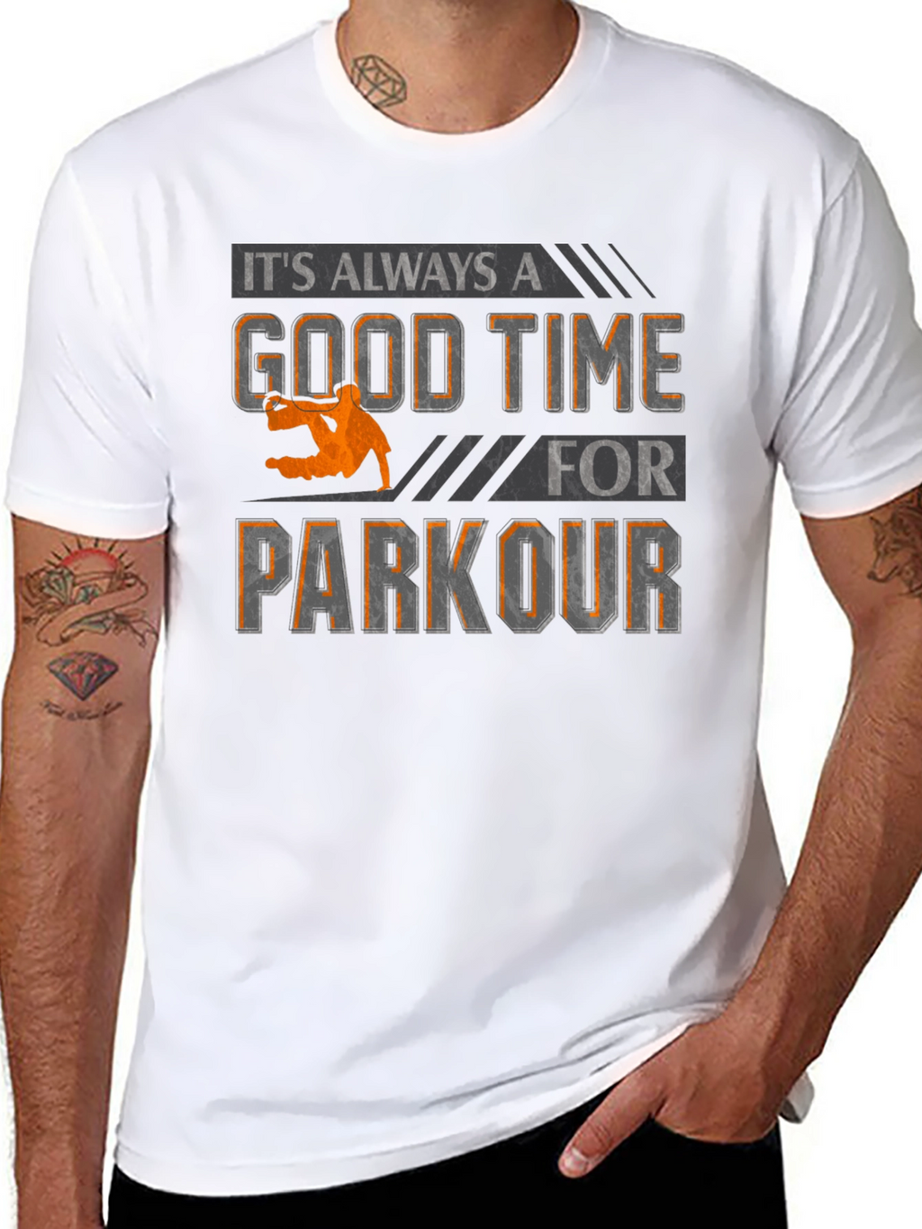 Parkour Time Graphic Tee - Urban Style