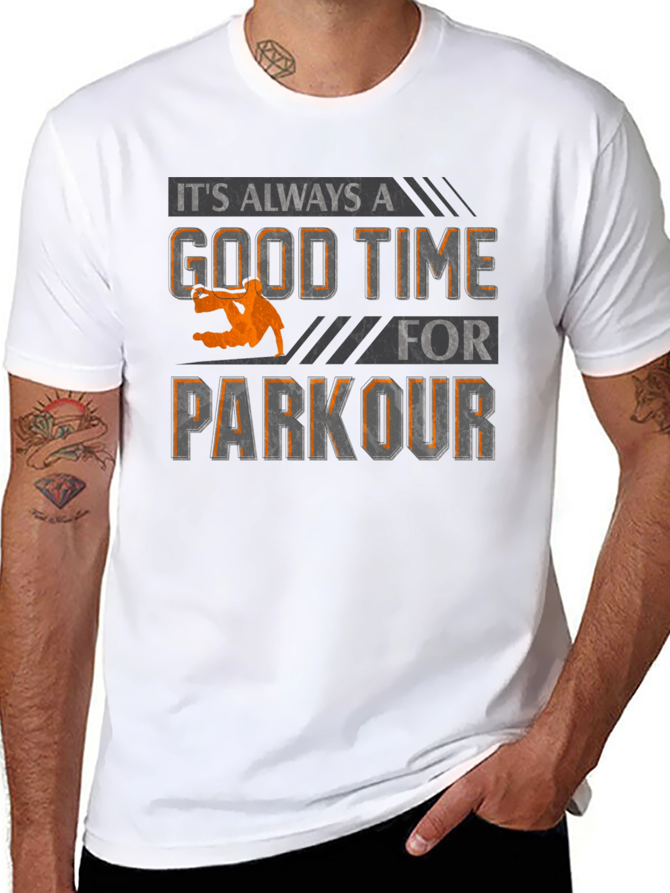 Parkour Time Graphic Tee - Urban Style