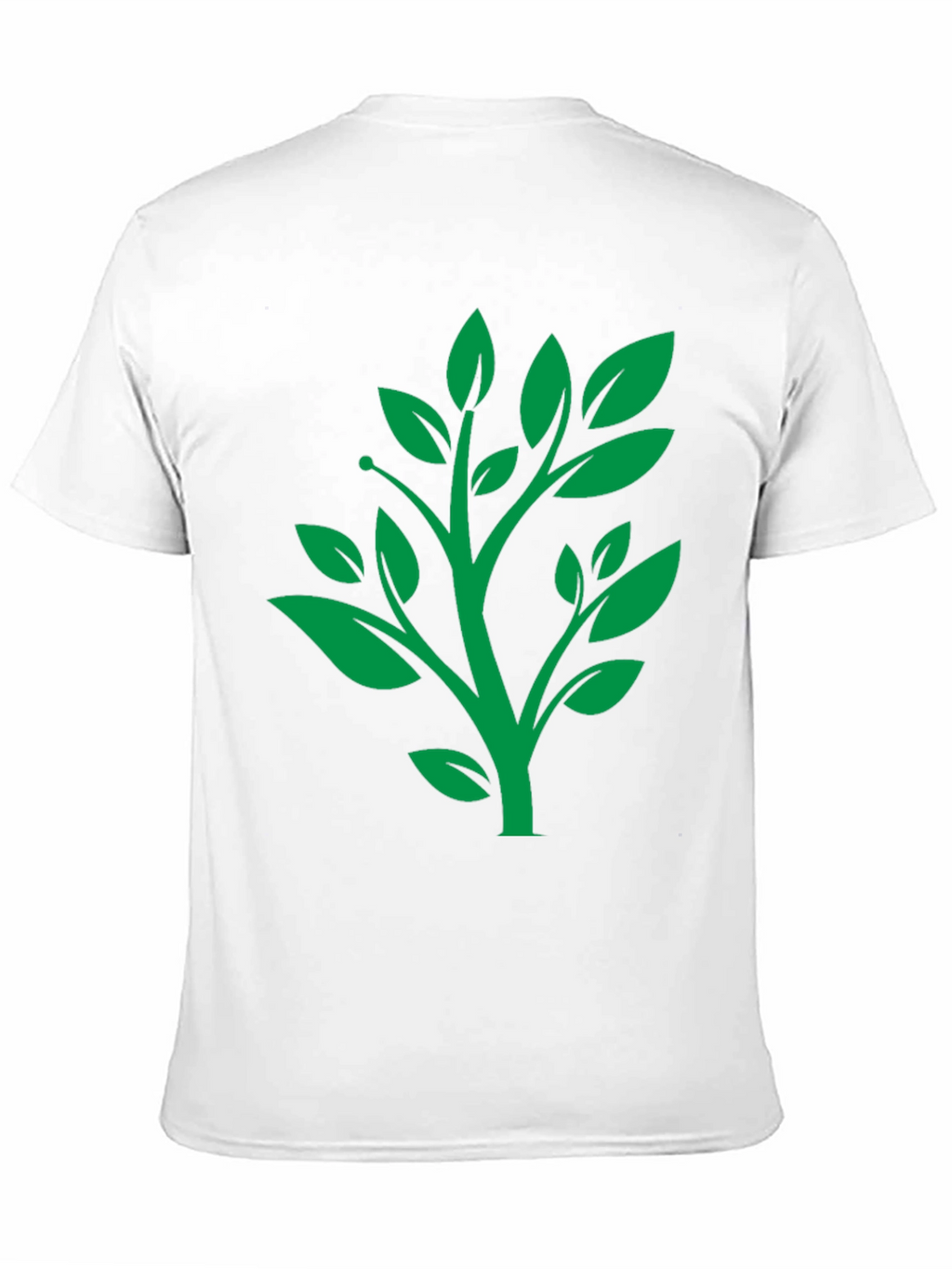 Green Tree Graphic Black T-Shirt