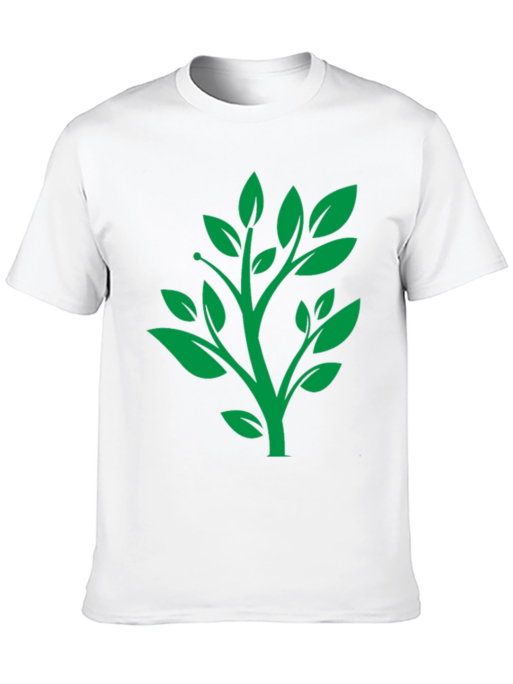 Green Tree Graphic Black T-Shirt