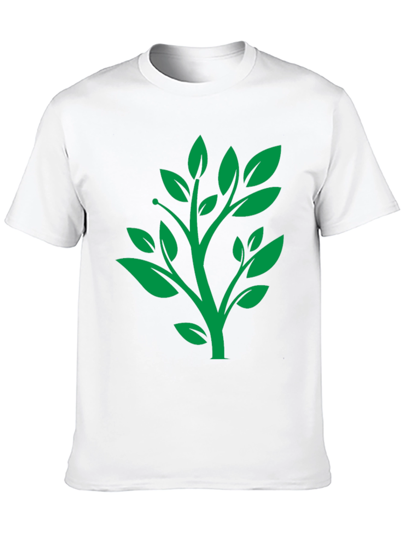 Green Tree Graphic Black T-Shirt