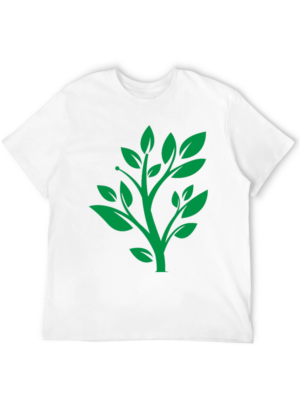 Green Tree Graphic Black T-Shirt