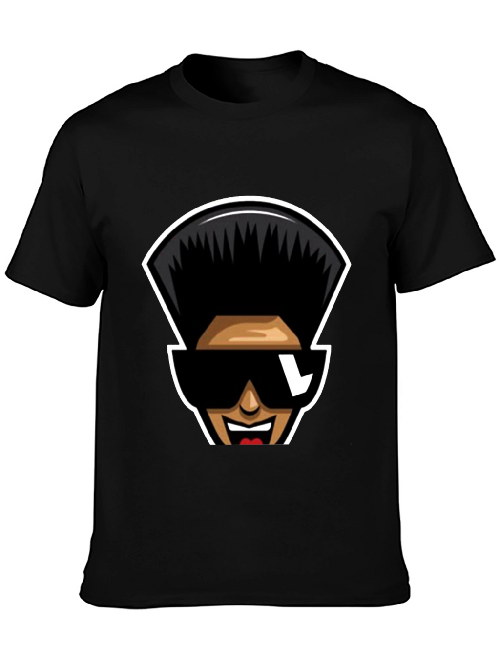 Retro Cartoon Character T-Shirt - Black