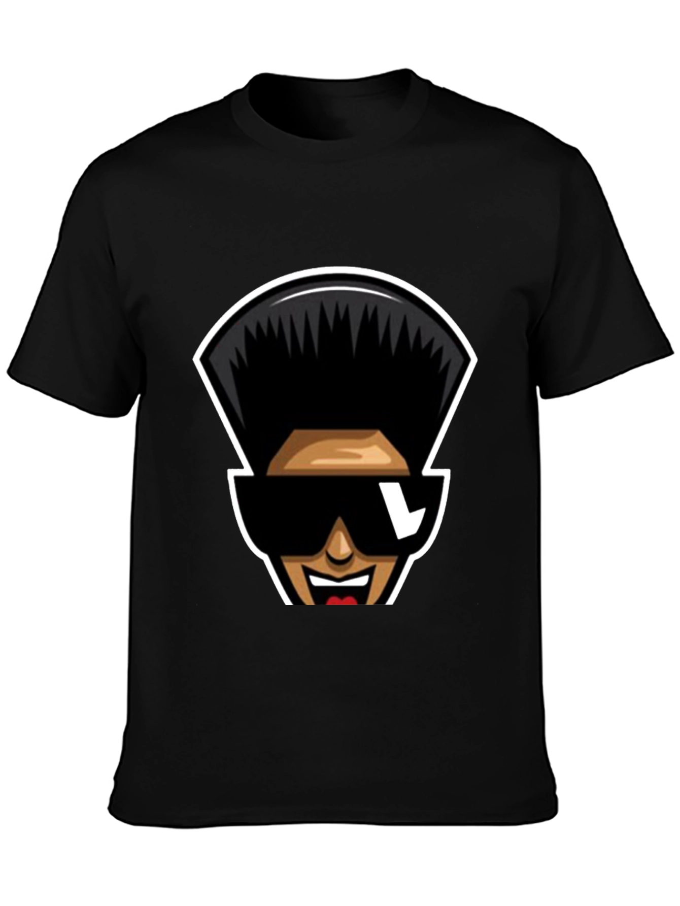 Retro Cartoon Character T-Shirt - Black