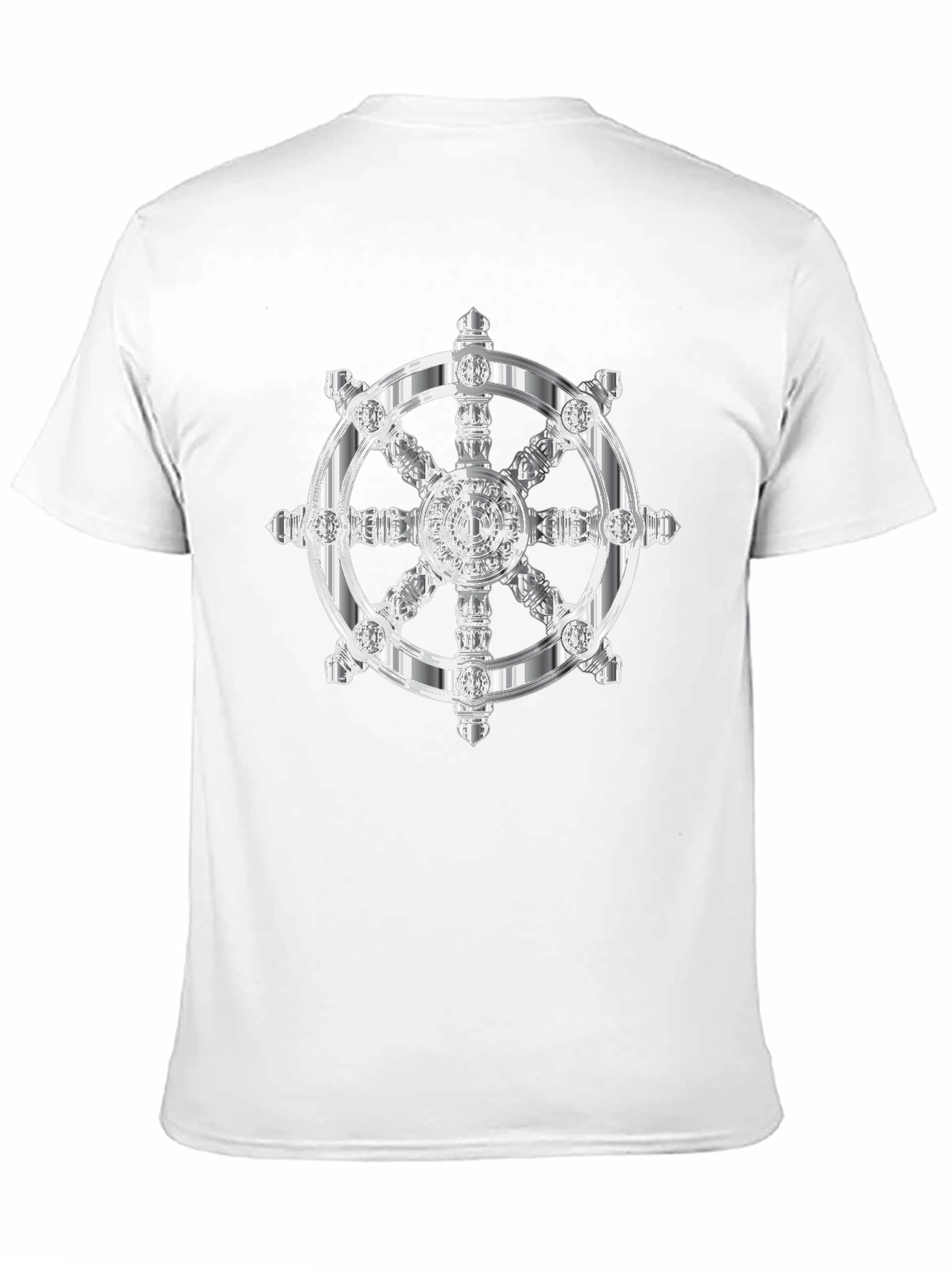 Dharma Wheel Graphic Tee - Black Cotton T-Shirt