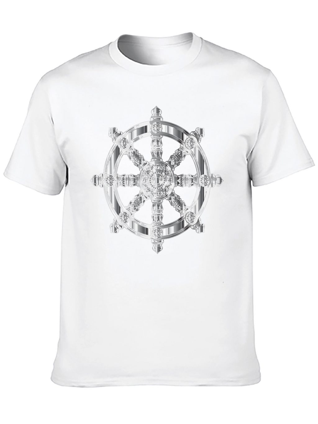 Dharma Wheel Graphic Tee - Black Cotton T-Shirt