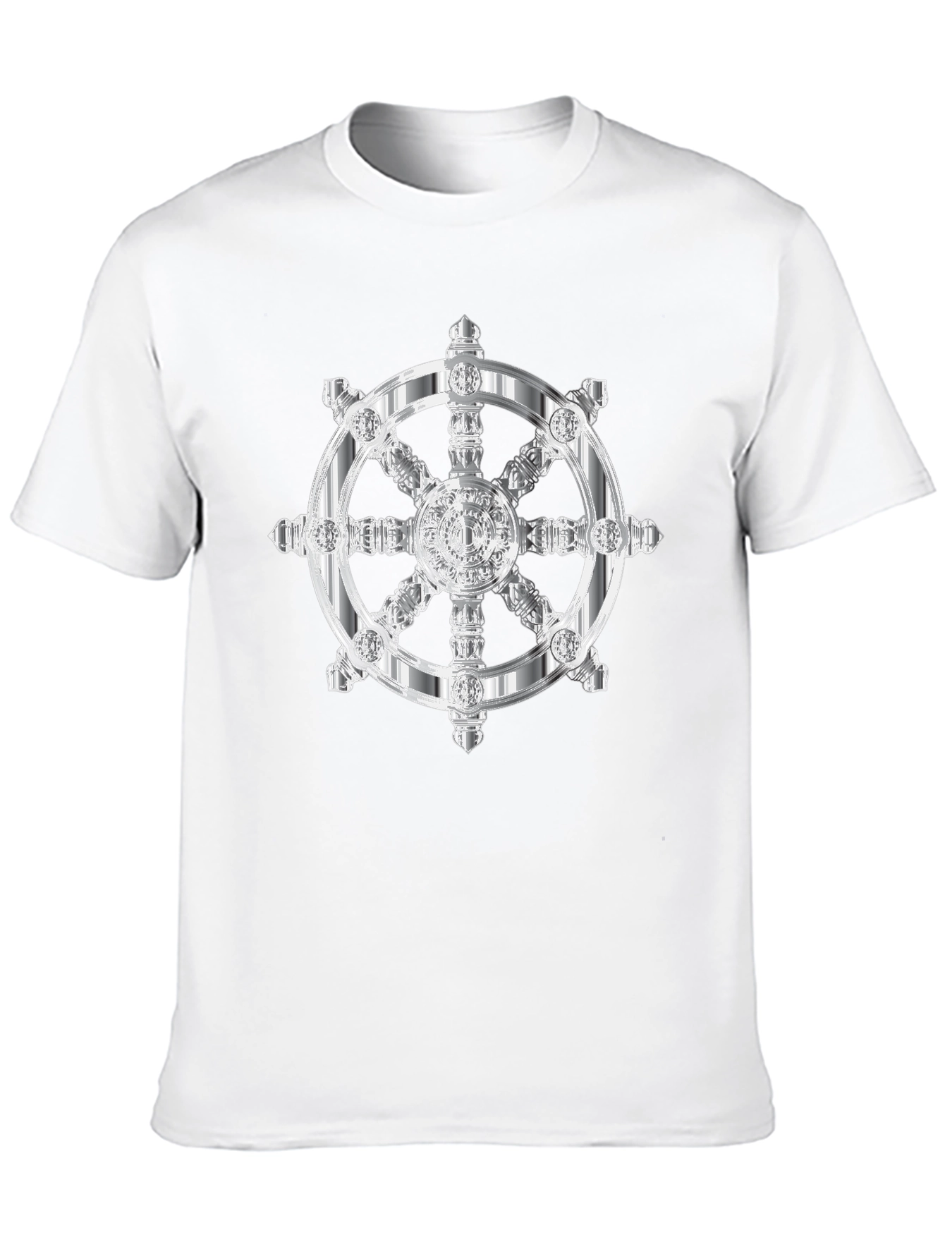 Dharma Wheel Graphic Tee - Black Cotton T-Shirt