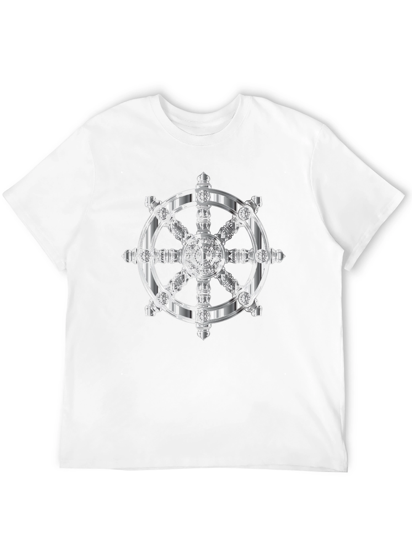 Dharma Wheel Graphic Tee - Black Cotton T-Shirt