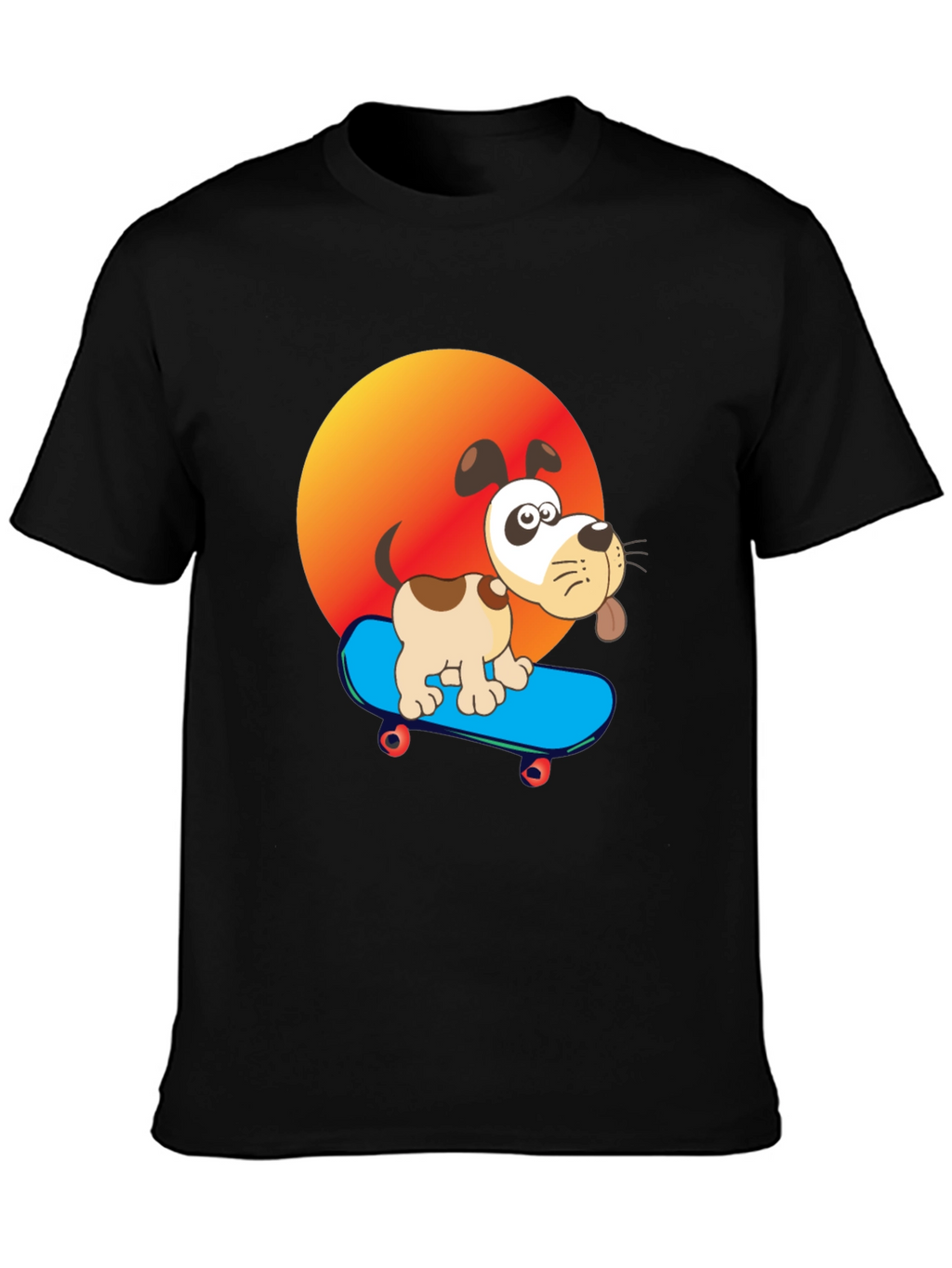Dog on Skateboard Graphic Tee - Cool & Fun
