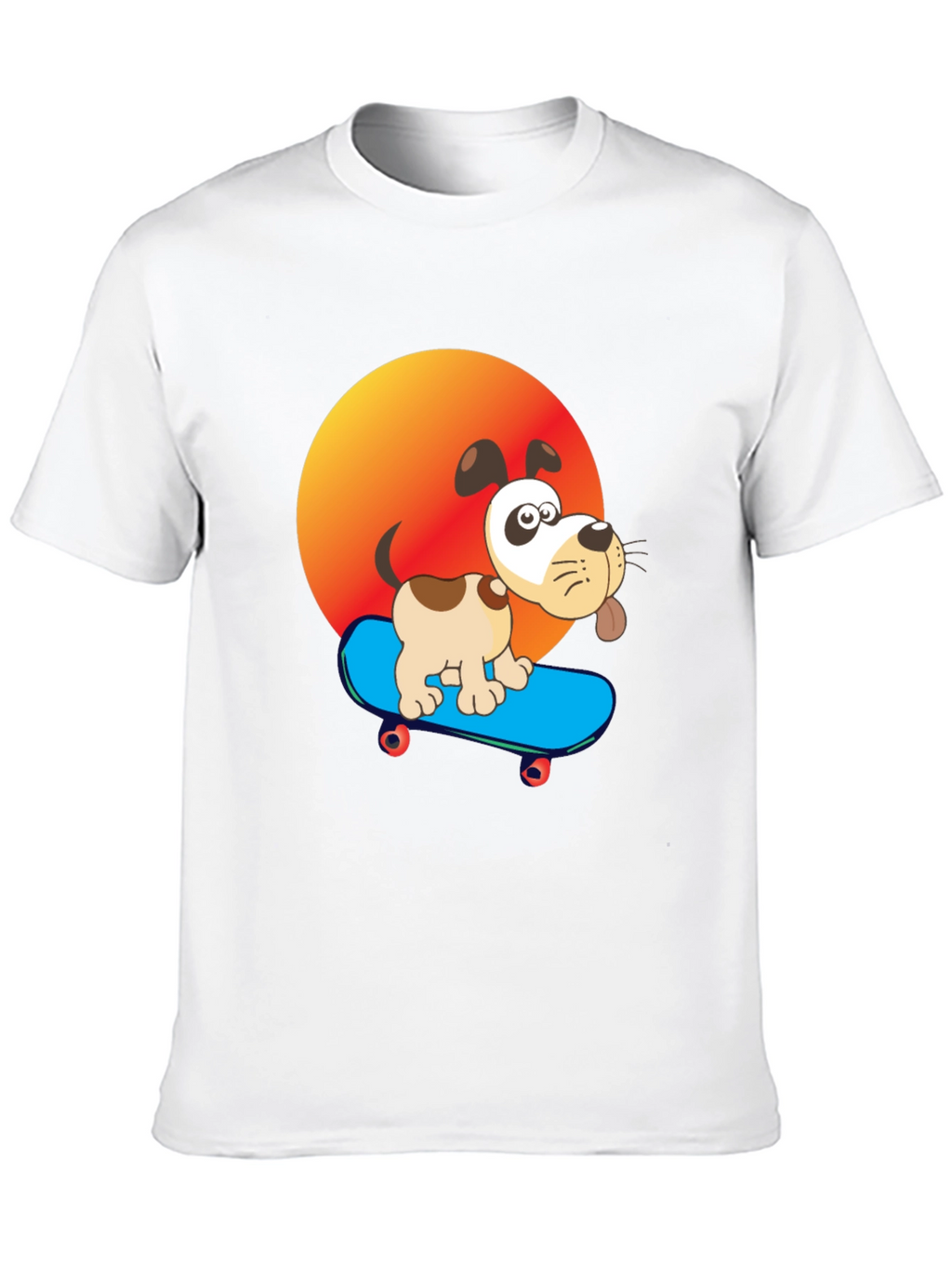 Dog on Skateboard Graphic Tee - Cool & Fun