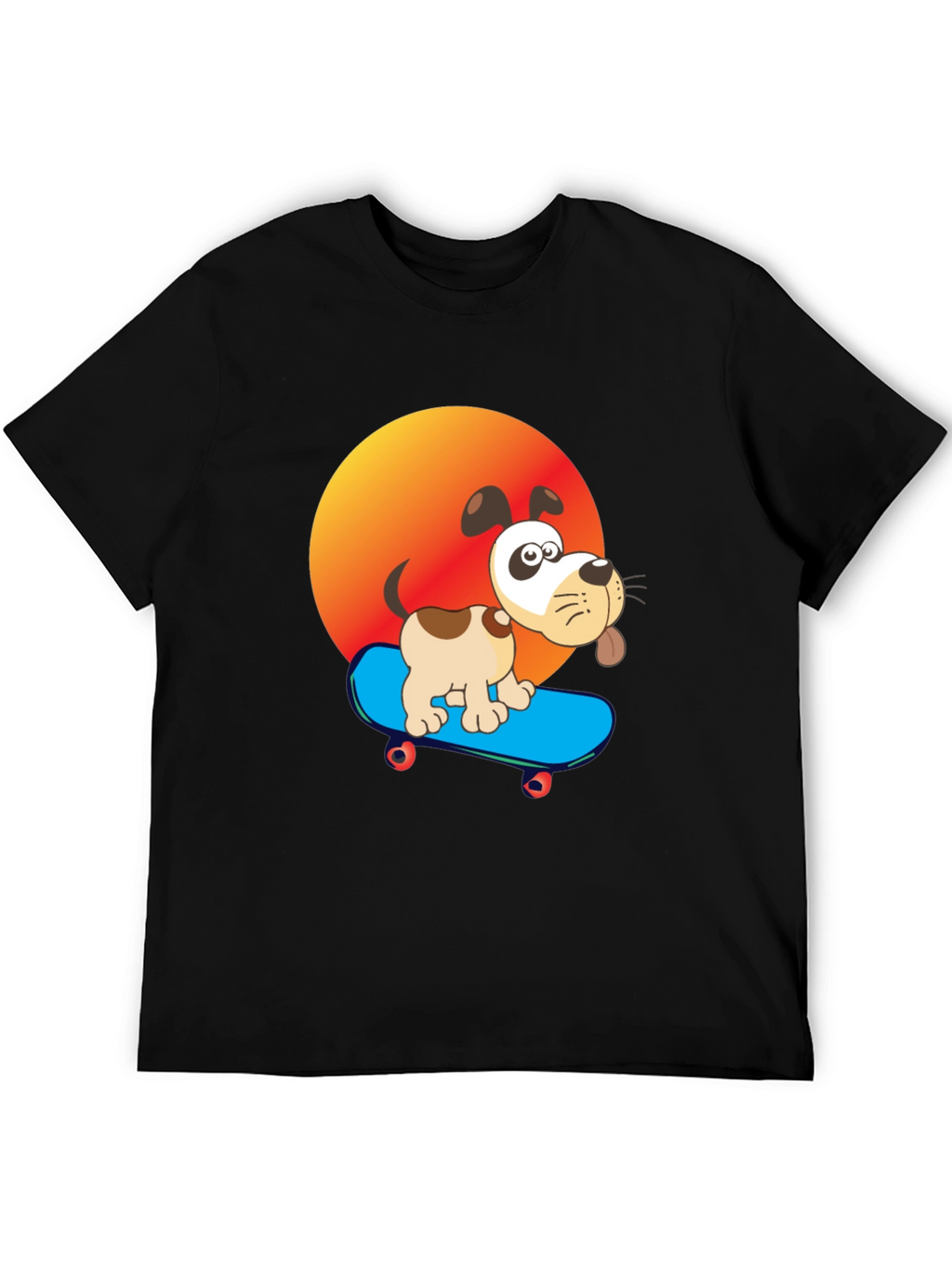 Dog on Skateboard Graphic Tee - Cool & Fun