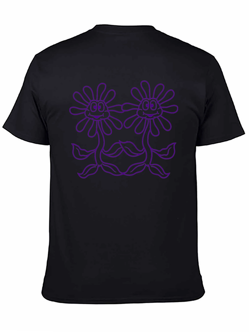 Novelty Graphic Tee: Purple Flower Power