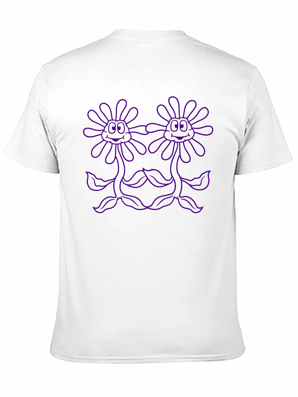 Novelty Graphic Tee: Purple Flower Power