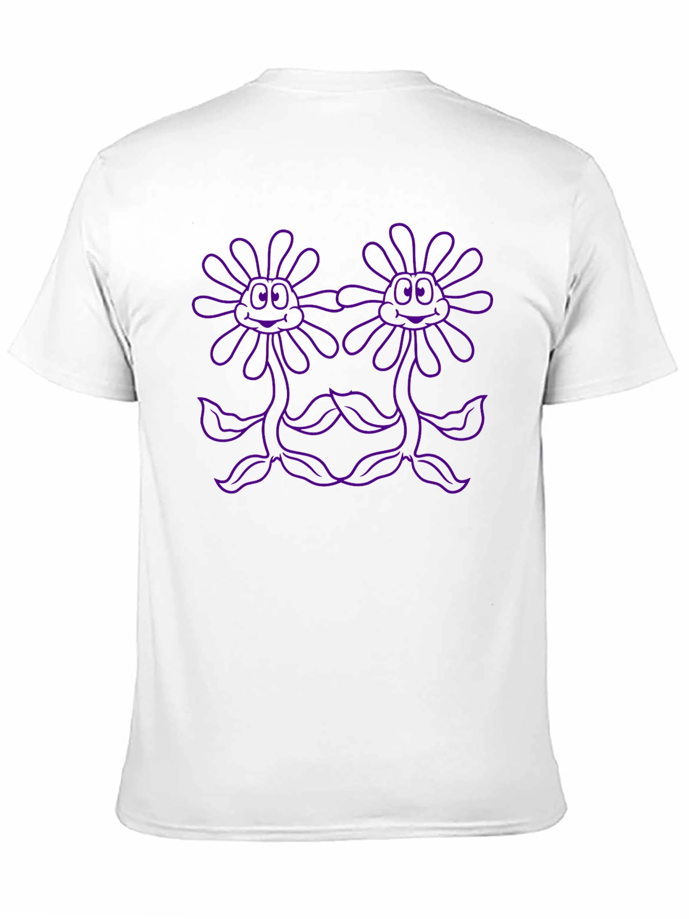 Novelty Graphic Tee: Purple Flower Power