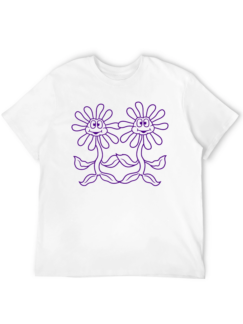 Novelty Graphic Tee: Purple Flower Power