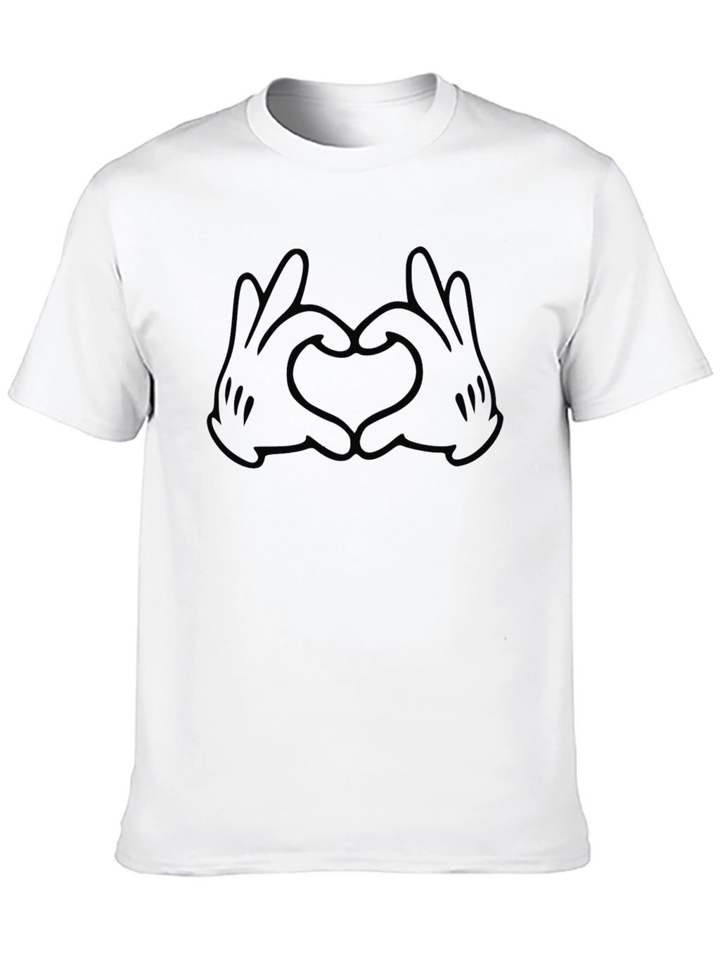 Mickey Hands Heart Graphic Tee - Black