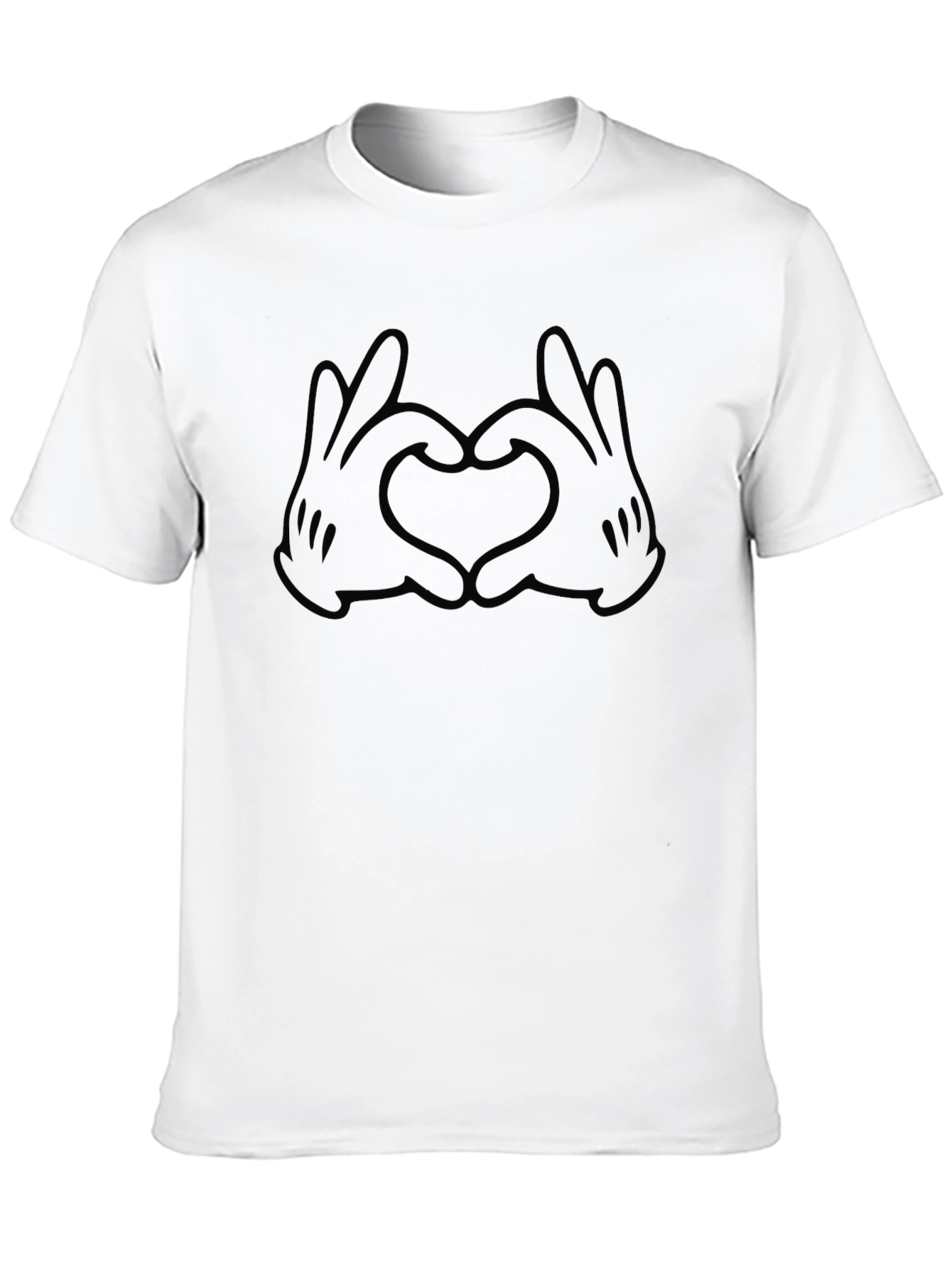 Mickey Hands Heart Graphic Tee - Black