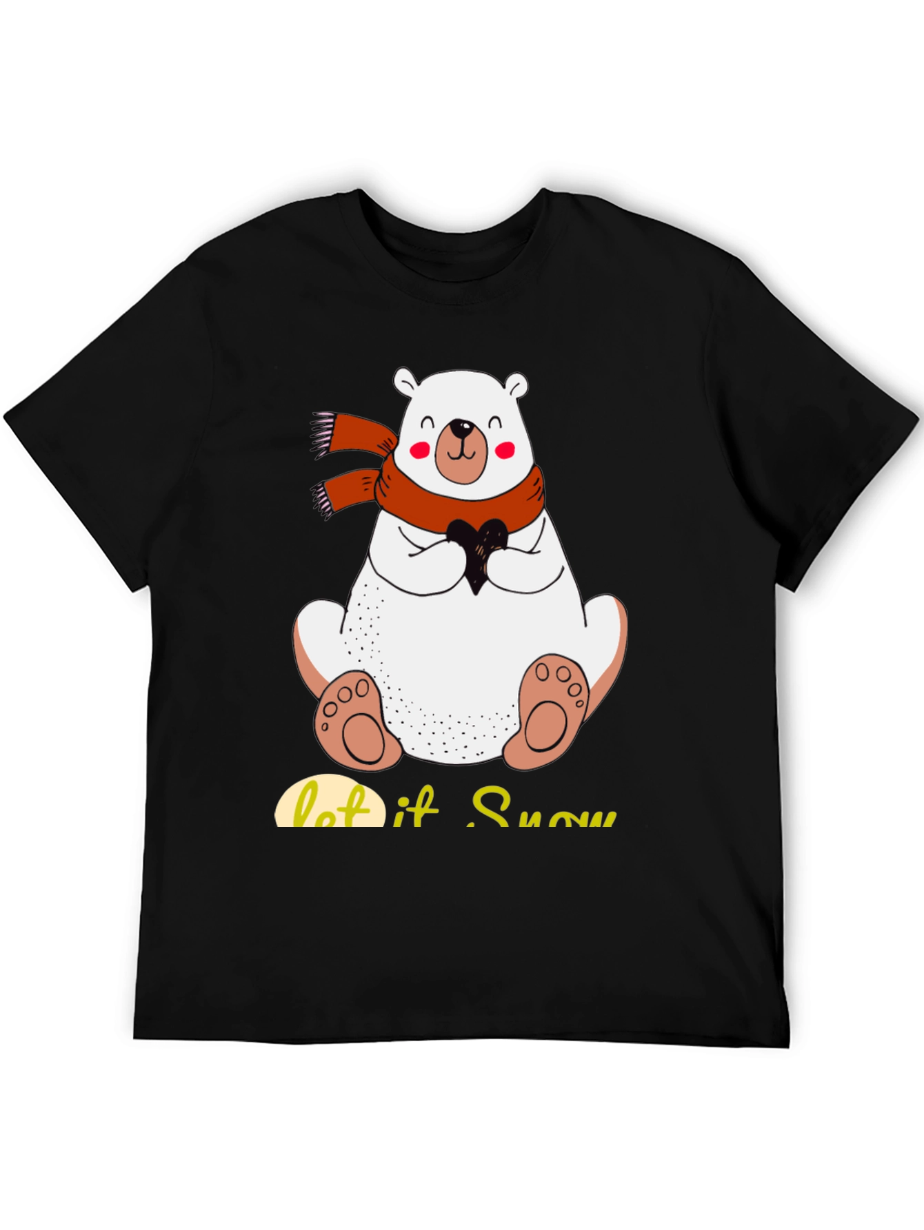 Cute Polar Bear T-Shirt: Let It Snow Holiday Tee