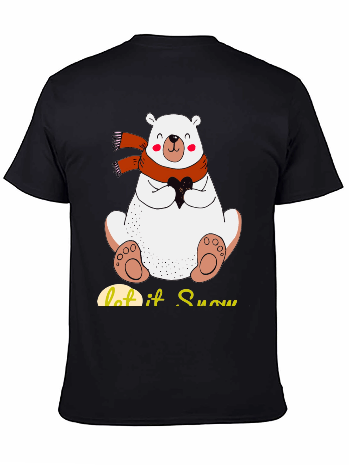 Cute Polar Bear T-Shirt: Let It Snow Holiday Tee