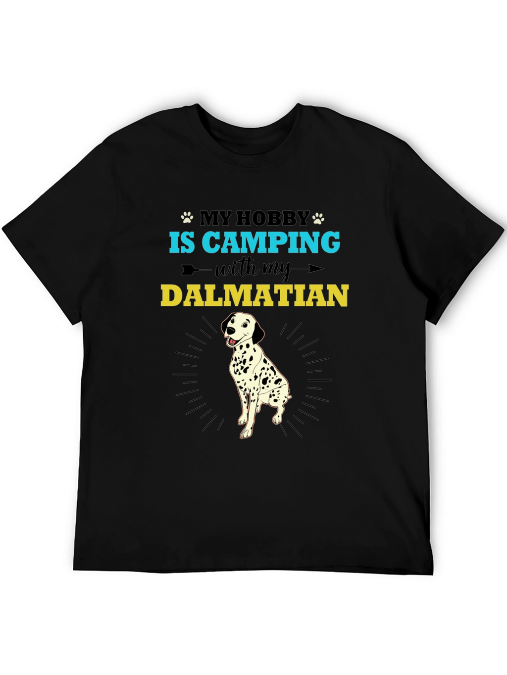Camping Dalmatian Graphic Tee